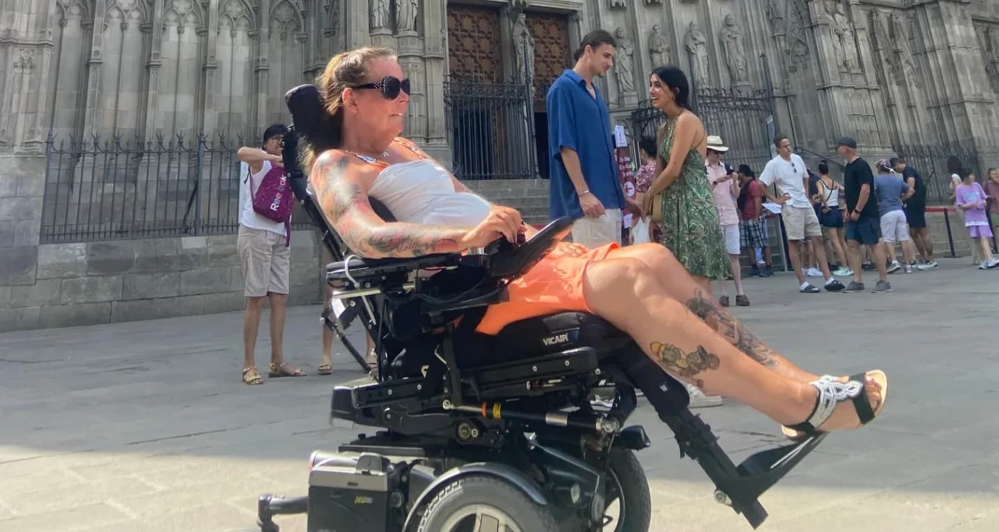 Mia Möllberg i Barcelona.