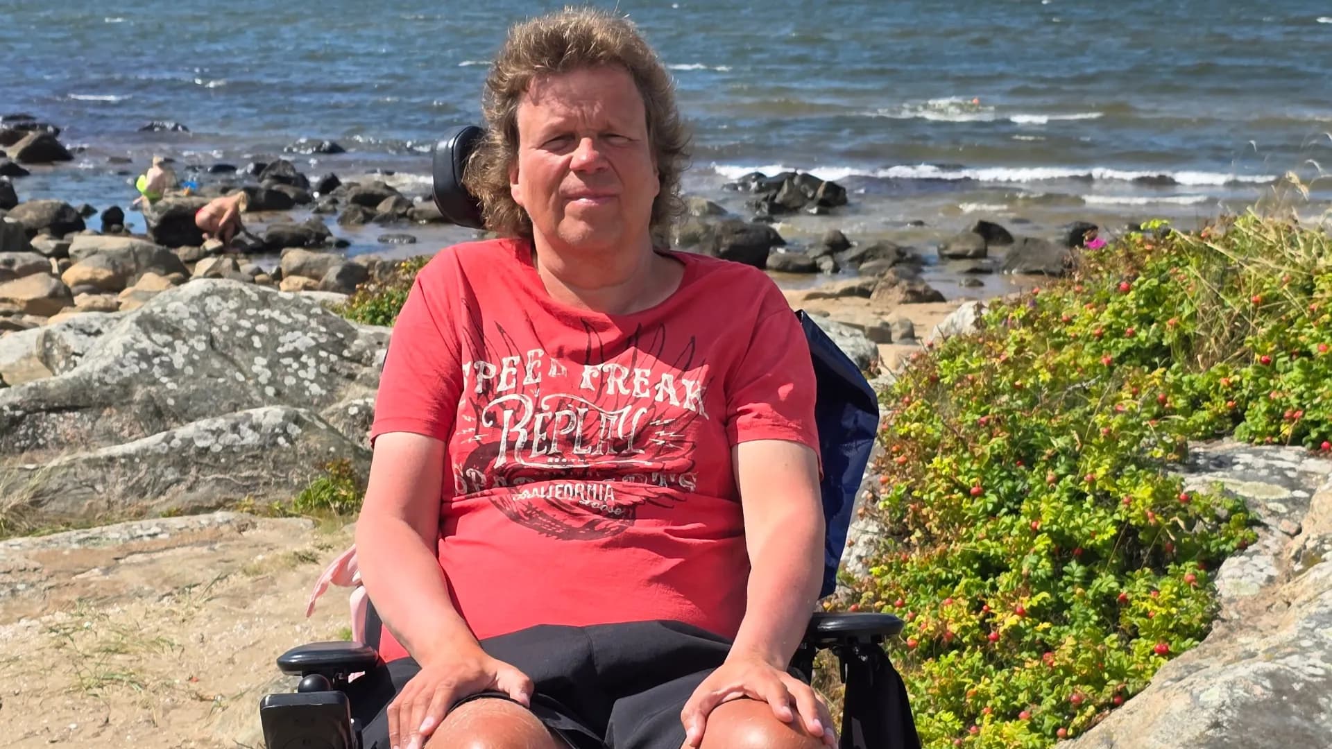Marko på stranden.